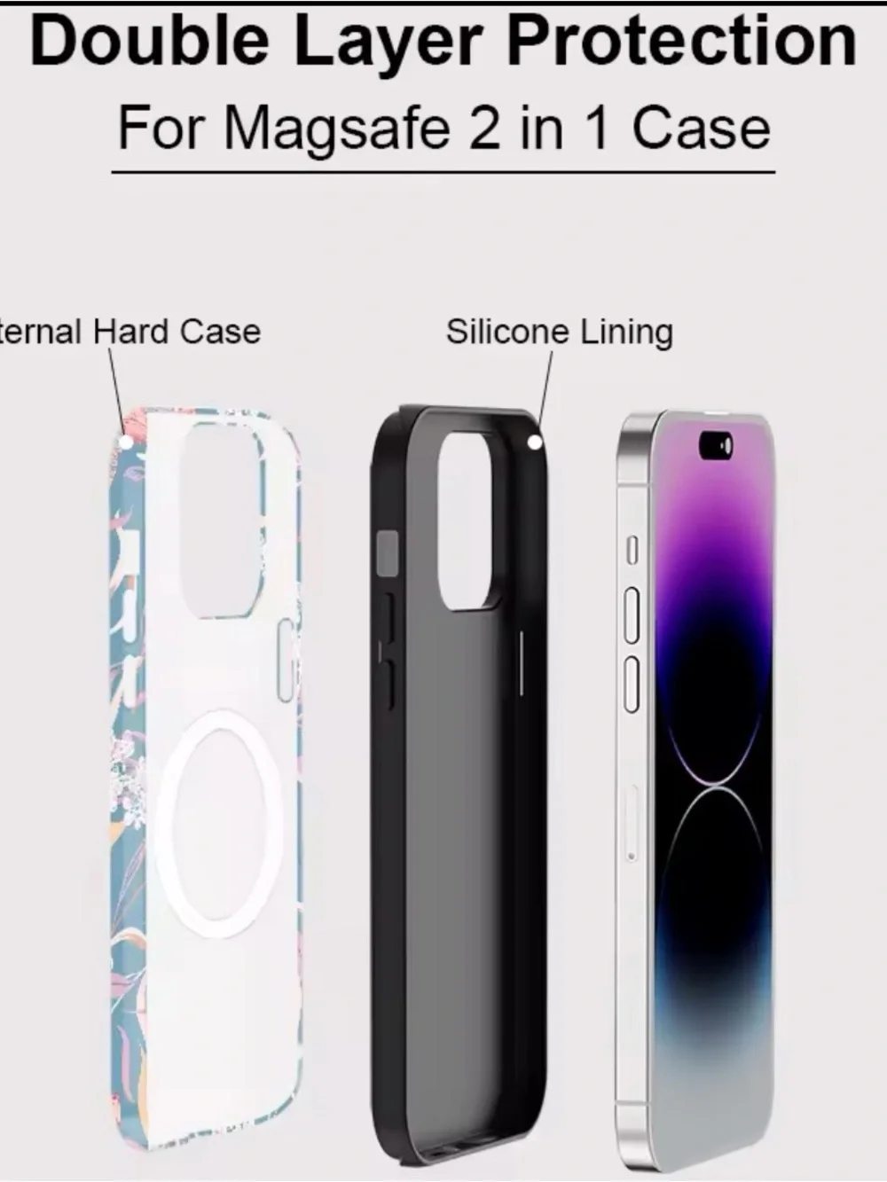 Blue Floral Phone Case - Elegant Protective Cover for iPhone 16 pro